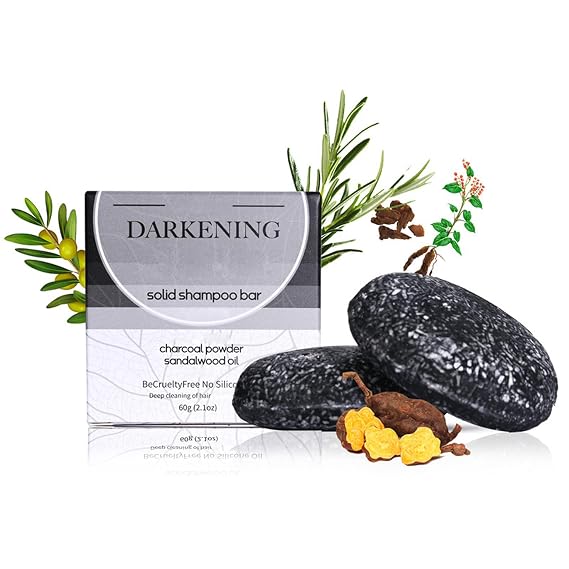 Bamboo Charcoal Shampoo Bar - Deep Cleansing, Moisturizing Dry Hair with Natural Solid Soap, Oil Control Moisturizing Cleaning Shampoo Soap for All Hair Types, 2.1oz