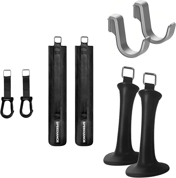 Speediance Extender Belt Attachments & Skiing Handles 2 & Adjustable Barbell Hooks Bundle