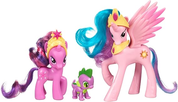 My Little Pony Friendship is Magic 3 Pack Royal Castle Friends With Twilight Sparkle, Spike The Dragon, and Princess Celestia