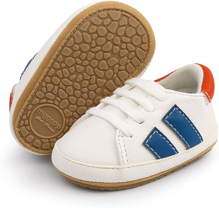RVROVIC Baby Boys Girls Anti-Slip Sneakers Soft Ankle Boots Toddler First Walkers Newborn Crib Shoes