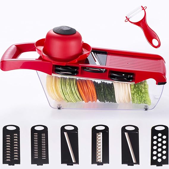 5 In 1 Veggie Salad Onion Chopper Vegetable Cutter Potato Cheese Slicer Cabbage Shredder Julienne Peeler Kitchen Gadgets Appliances Food Processors Home Essentials Cool Stuff