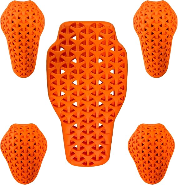 CE Level 2 Motorcycle Armor Set with Level 1 Back Protector, Elbow & Shoulder Pads, 5PCS Jacket Protection Inserts, Body Armor Padding