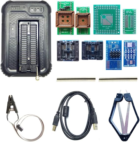 T48 Programmer 8 Adapters for with XGecu T48 USB EPROM Flash BIOS Chip Socket SOP Nand MCU AVR IC Programmer Reader Writer