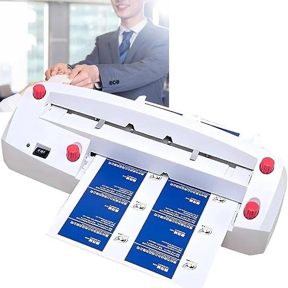 Electric Business Card Cutting Machine 300g Business Card Cutter Automatic Binding Machine with 9 Blades and Automatic Security Safeguard 54 * 90mm Scrapbooking Tool 50r/min Cutting Speed
