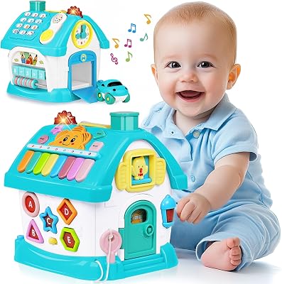 Dreampark Toys for 1 Year Old Boy Gifts: Baby Musical Toys 12-18 12 18 Months Montessori Toddler Toys Age 1-2 1-3 2-3 1st Birthday Gifts Boys Girls Toddlers 8-in-1 Multi-Functional House