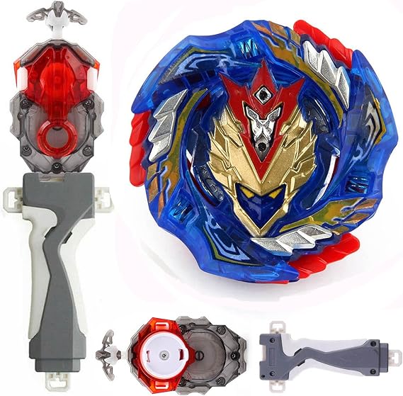 DWIN Bey Battling Toys Starter Burst Booster B-127 Cho-Z Valkyrie.Z.Ev Valtryek Battling with B-184 Custom String Bey Launcher LR Left/Right Spin & Launcher Grip Spinning Top Toys (B-127)