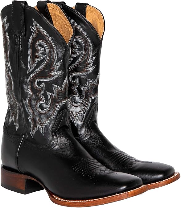 Cody James Men's Men'S Westley Stockman Boot Broad Square Toe Black 6 1/2 D(M) US