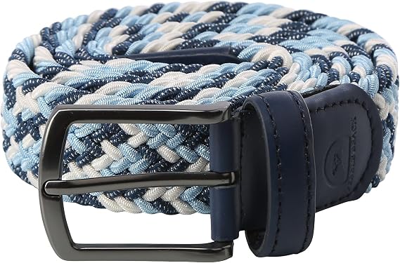 Pebble Beach Mens 35 mm Stretch Web Belt 44W Blue
