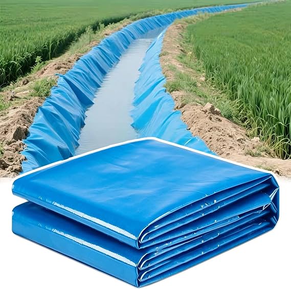 Leichte Blaue Fischteichfolie wasserdichte Mehrzweck-Teichhaut Aus HDPE UV-geschützte Unterlagemembran Für Bewässerungsteiche Wasserspeicher Wassergärten(3x7m)