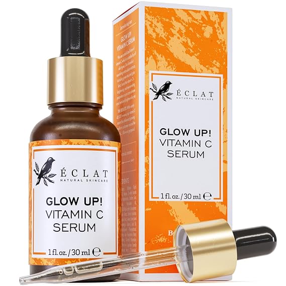 Eclat Skincare Vitamin C Serum - Skin Care for Dark Spots, Vitamin C Serum for Face with Hyaluronic Acid, Ferulic Acid, Vit E - Anti Aging and Skin Brightening Vit C Formula for Face Care 1 Fl Oz