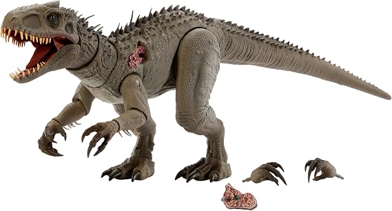 Mattel Jurassic World JKG98 Hammond Collection Indominus Rex Action Figure, Total Length: Approx. 28.7 inches 73 cm, Includes Replacement Parts, For Collectors Ages 8 and Up, Brown