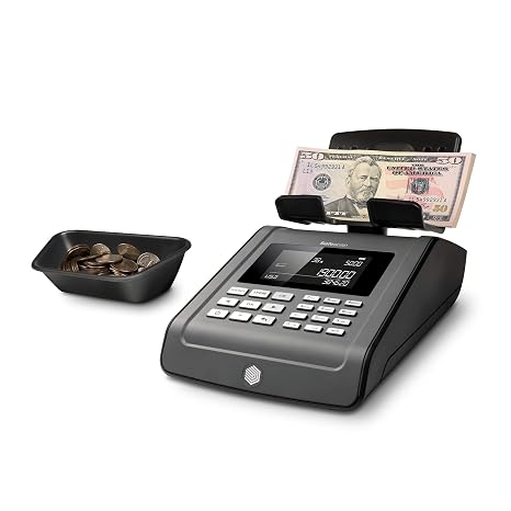 Safescan 6185 - Advanced Money Counting Scale That Counts Bills, Coins, Coin Rolls and Non-Cash Items - Includes Full-Numeric keypad