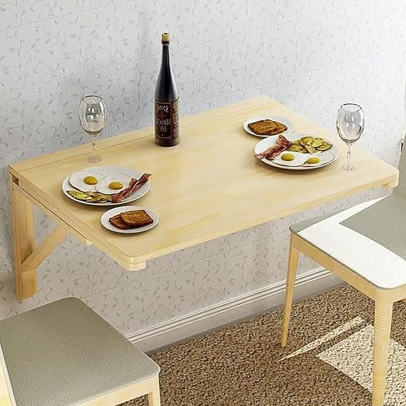 Wall Mounted Folding Dining Table, Drop Leaf Tables for Small Spaces | Fold Down Wall Table Folding for Kitchen, Dining Table Computer Desk Workbench, Capacity 50KG (Size : 23inch16inch)
