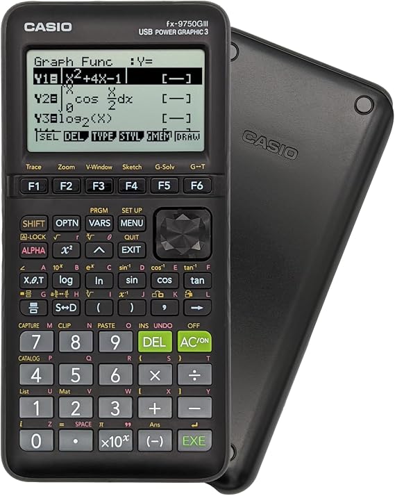 Casio fx-9750GIII Graphing Calculator, Python Programming, Black