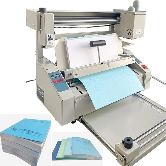 A4 Wireless Desktop Hot Glue Book Binder Machine with Milling Cutter Wireless Book Binding Machine, Thermal Binding Machine 200/H for Binding Books Albums Notebook