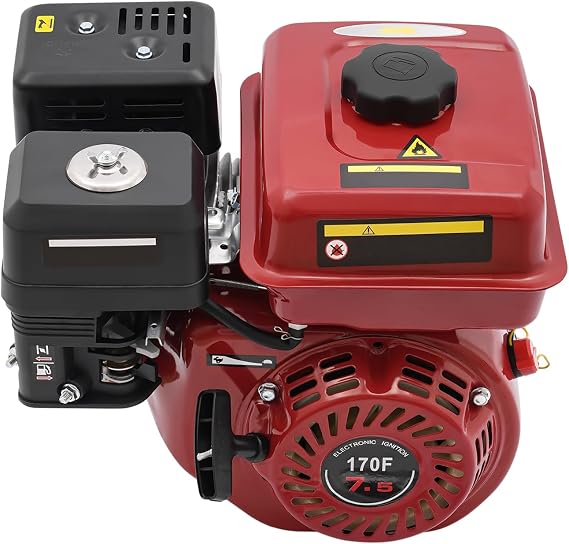 215cc Go Kart Motor Engine, 7.5HP 4 Stroke Gas Engine Single-cylinder Gasoline Powered Engines with TCI Ignition System, 4.2KW Gas Powered Engine for Water Pumps, Vibrators, Generators, Go-karts