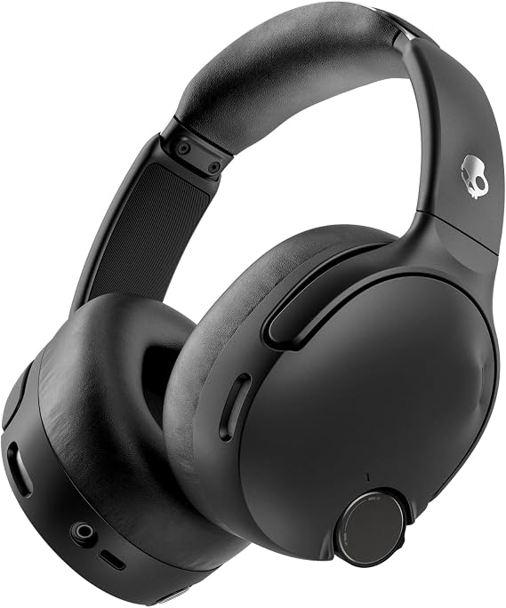 Skullcandy Crusher 1080 ANC Headphones with Sound by Bose - True Black | Multi-Sensory Bass, Active Noise Cancelling, Bose Audio Technologies, 60 Hours Battery, Microphone, Travel, Music, Commuting