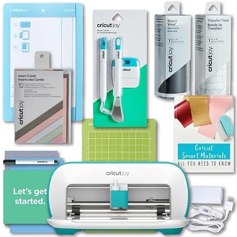 Cricut Joy Machine DIY Project Beginner Bundle with Insert Card & Vinyl Bundle - Smart Compact Tool for Customized Crafts, Cards, Home Decoration Projects, Decals iOS Android Windows zJoyM1