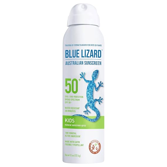 Blue Lizard Kids Mineral Sunscreen Spray - SPF 50+ 4.5 oz (Pack of 1)