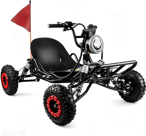 Electric Go Kart, 2000W Motor Go Kart for Adults & Kids with Premium Steel Tubular Frame, 3 Speed Off-Road Kart with 6'' Tires, Hydraulic/Rear Disc Brake, Up to 30MPH, 53.2''L*35.5''W*30''H
