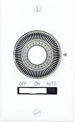 Sunlite 05014-SU 15-Amp Programmable in-Wall Timer, Heavy Duty, 20 Minute Intervals, Manual OnOffAuto Override, UL Listed