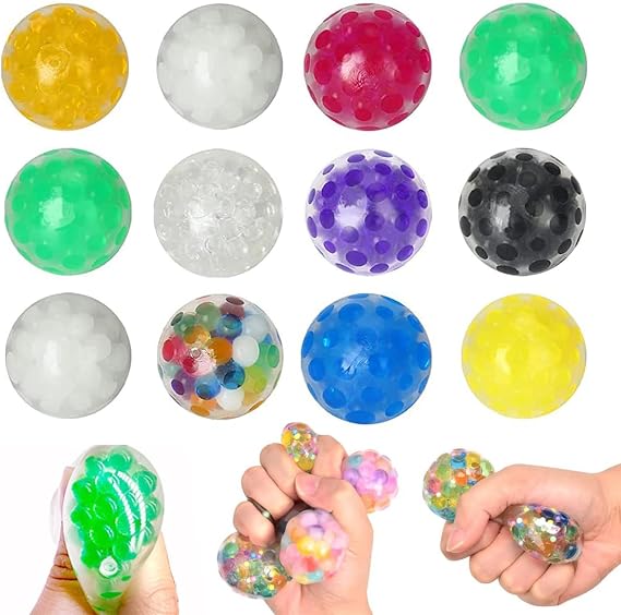 12 PCS Squishy Stress Ball, Stress Balls for Adults,Stress Balls,Squishy Balls,Stress Ball for Kids,Stress Ball,Squishy Balls,Fidget Ball,Squishy Ball,Squeeze Ball,Sensory Balls