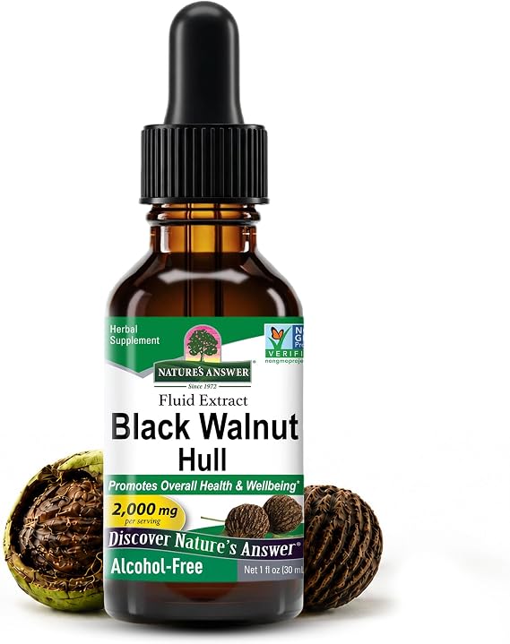 Nature's Answer Black Walnut Hull 2000mg - 1oz, Alcohol-Free, Non-GMO