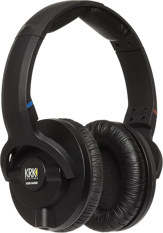 KRK KNS 6402 Studio Mixing/Mastering Headphones, Black (KNS-6402)