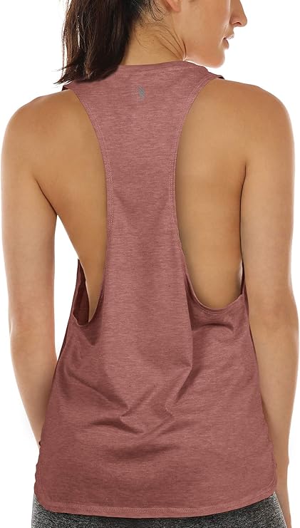 icyzone Women's Racerback High Neck Workout Athletic Yoga Muscle Tank Tops