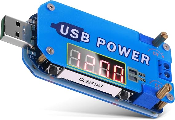 PEMENOL 15W DC-DC Buck Boost Voltage Converter, 5V to 3.3V 9V 12V 24V 30V CVCC Step Up/Down Module Adjustable USB Power Supply Module with Shell