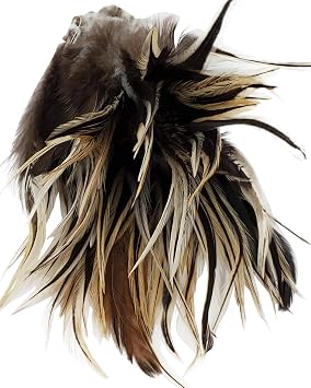 Creative Angler Saddle Hackle Fly Tying Materials - Natural Feathers for Wet Flies, Rooster Feathers, Hair Feathers for Crafts, Fly Tying Kit - Small Feathers Combo Pack of Steelhead Colored Feathers