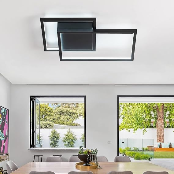Modern Ceiling Light,Black Flush Mount Modern Light Fixtures Ceiling