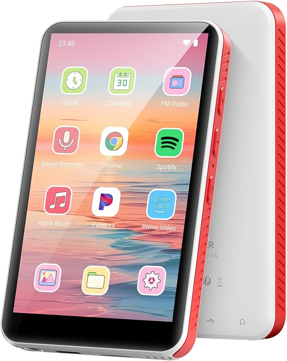 192GB MP3 Player with Bluetooth and WiFi Portable Spotify MP3 Player with Android 13.0 RAM:4GB Oilsky 4.0 Inch HD MP4 Player Touchscreen and Speaker