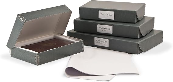Gaylord Archival Blue/Grey Unbuffered Rare Book Preservation Kit - 5 3/4W x 8 1/4L x 2"H