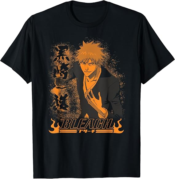 Bleach Retro Anime Ichigo Kurosaki Front and Back Anime T-Shirt