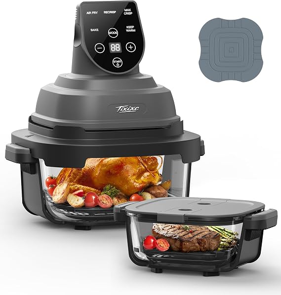 Air Fryer for Healthy Oil-Free Cooking, Non-Toxic Design & Dishwasher Safe for Single & Family Meals