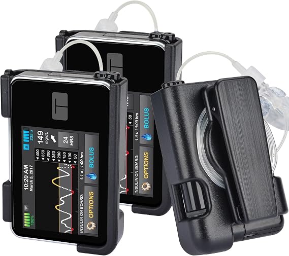 2 Pack Tslim x2 Pump Case with 360 Rotatable Clip (Black)