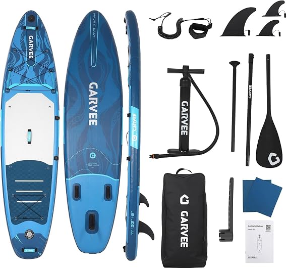 Inflatable Stand Up Paddle Board, 11'6''/11'/10'6'' Paddle Boards with Premium SUP Accessories, Stable Wide Paddleboard Non-Slip Deck SUP Paddle Board for Adults & Youth of All Skill Levels