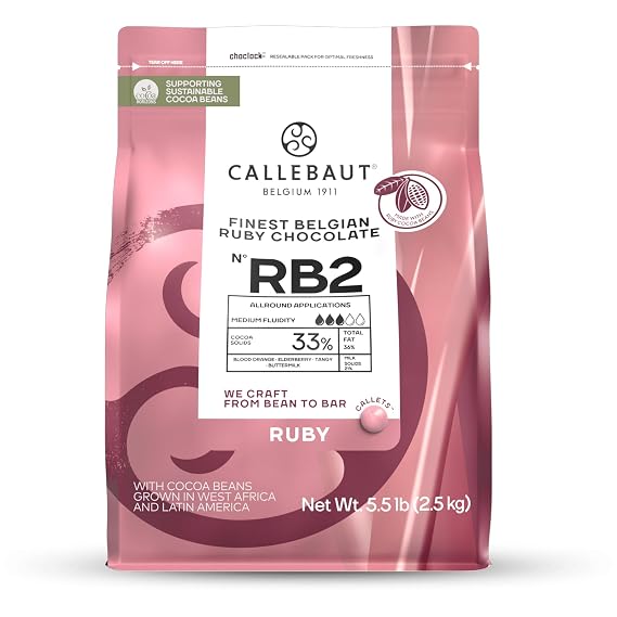 Callebaut Ruby Chocolate RB2 Callets 2.5kg Bag