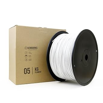 Gizmo Dorks ABS Filament for 3D Printers 3mm (2.85mm) 5kg, White