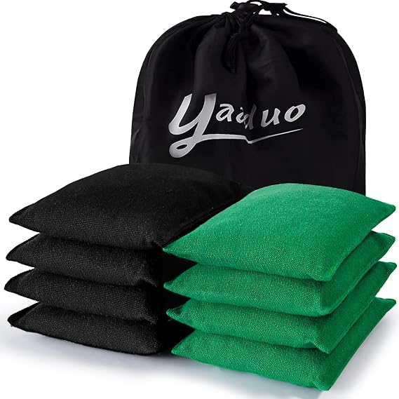 Cornhole Bags Set of 8, Bean Bags for Toss Game with Tote Bag