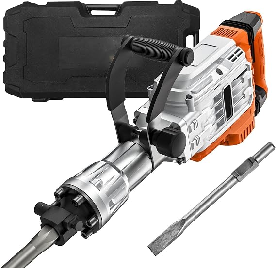 Electric Jack Hammer Concrete Breaker 3500W with 2 Chisel Bits - Ideal for Demolition and Construction Projects
