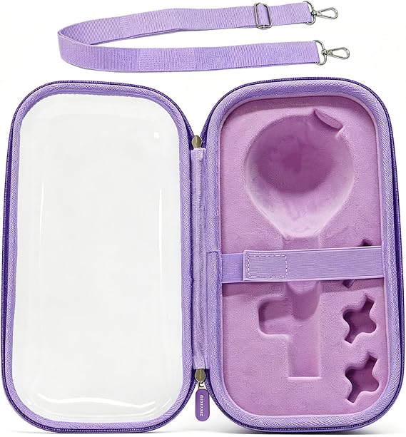 Lightstick Case for Army's Bomb - Suitable for VER.2/VER.3/VER.4/Special Edition, Transparent Music Light Stick Rack Soft Protection Storage Box Storage Bag with Shoulder Strap, Fan Gift (Purple)