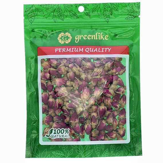 Greenlike Natural Dried Rosebud Flower Rose Bug tea 16oz Rose tea