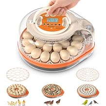 MYPIN 26 Egg Voice Control Incubator for Hatching, Automatic Turning, Humidity & Temperature Control for Chicken Duck Quail Bird Eggs, Farm Lab Science Classroom Home