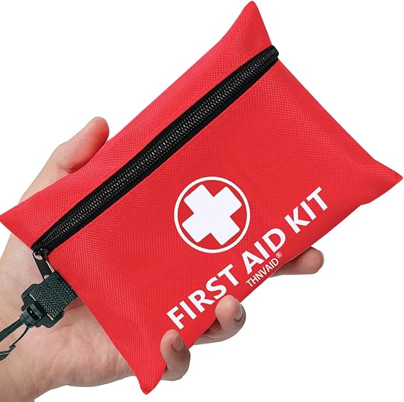 Mini First Aid Kit - 147 Piece Small First Aid Kit,with Rotatable Buckle Ideal for Cars, Schools, Sports, Homes, Travel, Camping, Hiking