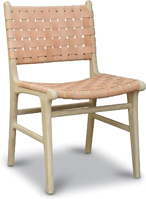 Banda Teak & Leather Dining Chair in Russet Natural