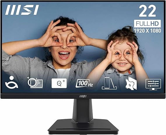 MSI 21.45" PRO MP225V, Kurumsal Monitör, FHD, 16:9 Flat, VA, 100HZ, 1ms, Adaptive Sync