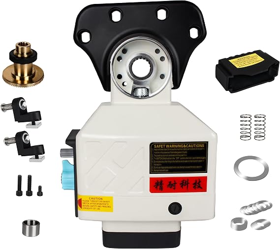 110V X-Axis Power Feed 650IN-Lb Torque for Milling Machine, Power Table Feed 2-210RPM Adjustable Rotate Speed for Bridgeport and Some Knee Type Milling Machine