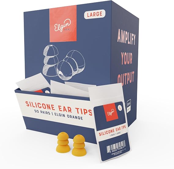 Bulk Pack Silicone Ear Tips Replacement by Elgin USA